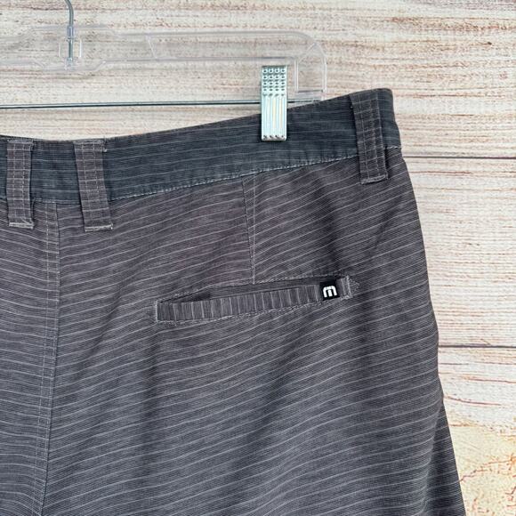 Travis Mathew Hybrid‎ Golf Shorts Men's Size 34 Gray/Black Striped - Picture 4 of 11
